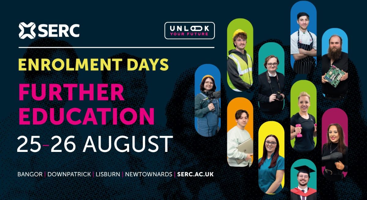 Enrolment Days. Further Education 25-26 August.